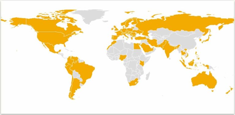 In Afrika en Zuid-Amerika zoekt men het meest op Bitcoin