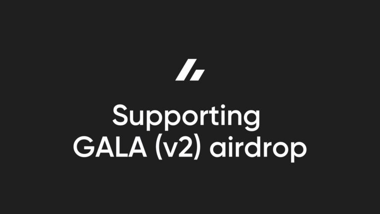 Bitvavo supports the GALA (v2) ‘Airdrop’