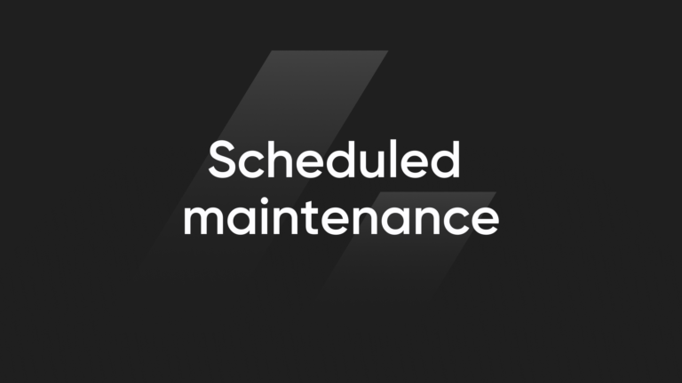 Scheduled maintenance