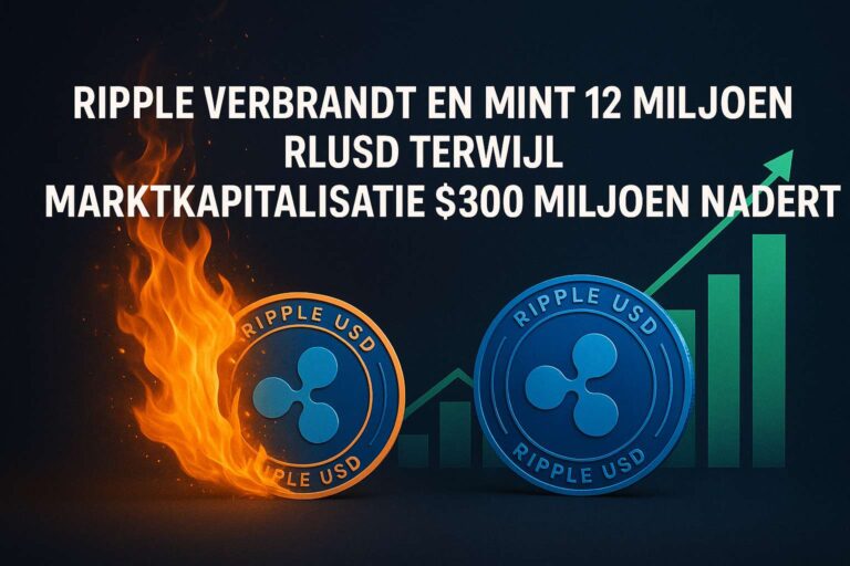 Ripple verbrandt en mint 12 miljoen RLUSD terwijl marktkapitalisatie $300 miljoen nadert