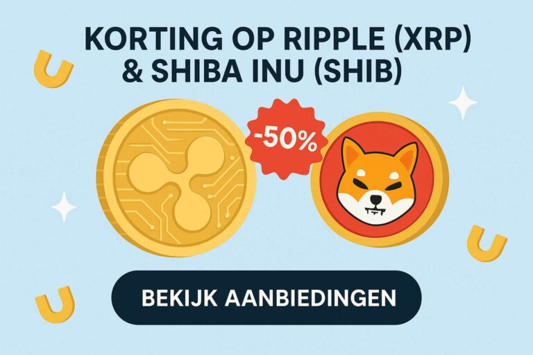 Ripple XRP en Shiba Inu SHIB kopen met korting