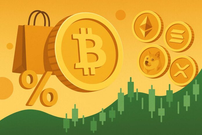 Bitcoin, XRP, DOGE, ADA, SOL en ETH kopen met korting?