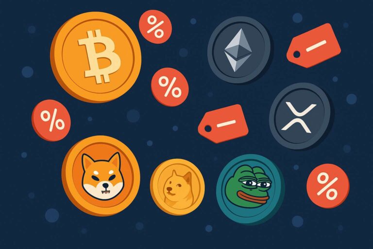 Bitcoin, XRP, ETH, SHIB, Pengu, PEPE en DOGE kopen met korting?