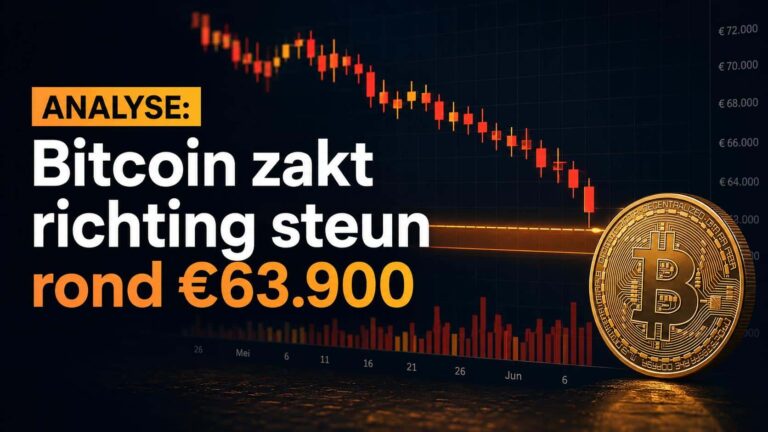 Bitcoin koersanalyse: daling richting steun op €63.900