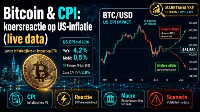 Bitcoin koers en CPI: alles over de Amerikaanse inflatie (live)