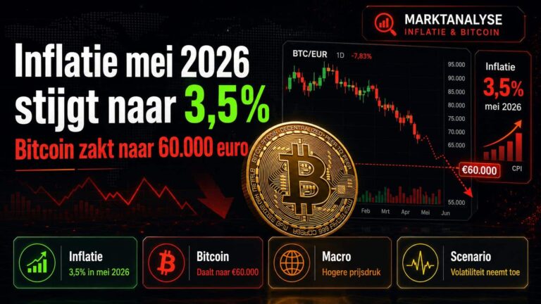 Inflatie mei 2026 naar 3,5%: Bitcoin daalt naar 60.000 euro